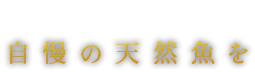 自慢の天然魚を